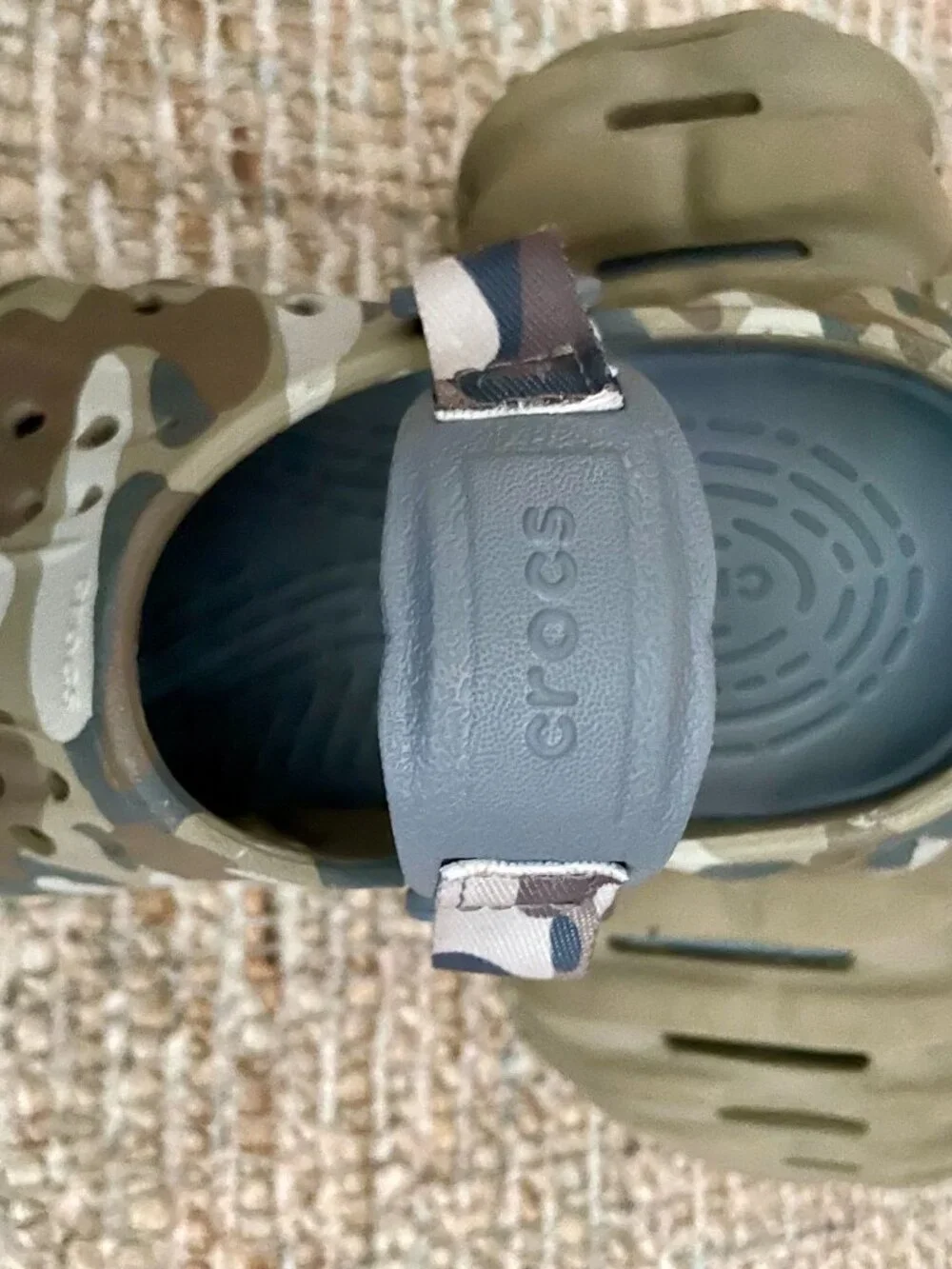 Crocs Echo Duck Clog Kids J4 Camouflage Camo Slip-on Shoes Style 209118 RARE